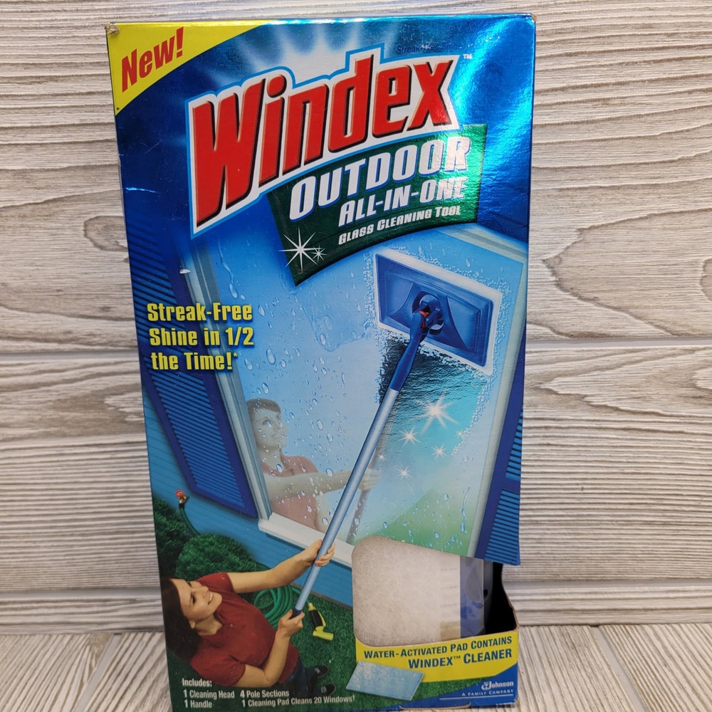Windex Outdoor All In One Glass Cleaning Tool Telescoping‎ Window Cleaner Sealed